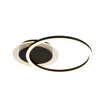 Searchlight Contour mennyezeti lámpa fém, fekete, LED, 24W, 3245lm, 3000K - 13650BK