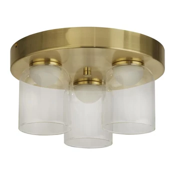 Searchlight HIGHBALL fürdőszobai mennyezet lámpa fém, üveg, sárgaréz, áttetsző, LED, 16W, 3000K, 1715 Lm, IP44 - 23083-3SB