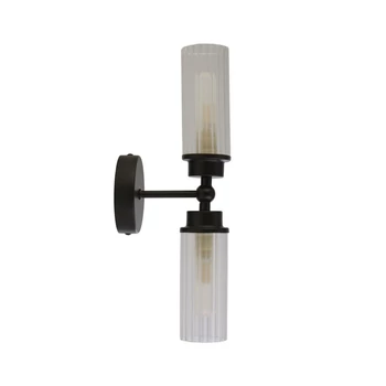 Searchlight IMPERIAL fürdőszobai fali lámpa fém, üveg, fekete, áttetsző, G9 - 29982BK