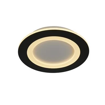 Searchlight Ringo mennyezeti lámpa fém, fehér, fekete, LED, 25W, 3238lm, 3000K-4500K-6500K - 44712BK