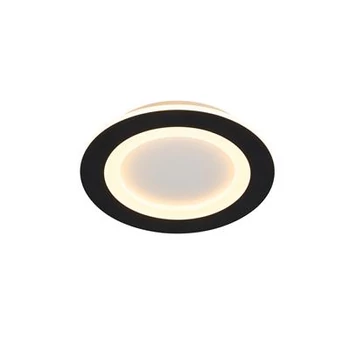 Searchlight Ringo mennyezeti lámpa fém, fehér, fekete, LED, 40W, 5263lm, 3000K-4500K-6500K - 44713BK