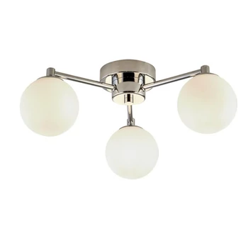 Searchlight TIBERIUS mennyezet lámpa fém, üveg, króm, fehér, G9 - 60813-3WH