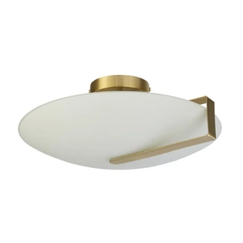 Searchlight SUNDIAL mennyezet lámpa fém, üveg, arany, fehér, E27 - 73990-3GO