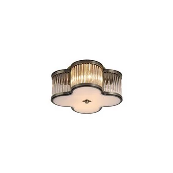 Searchlight Lotus mennyezeti lámpa fém, üveg, sárgaréz, áttetsző, E14, 40W - 77210-2AB