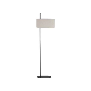 Searchlight Hessian állólámpa fém, szövet, fekete, fehér, E27, 60W - EU30502BK