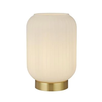 Searchlight Pearl asztali lámpa fém, üveg, sárgaréz, fehér, E27, 60W - EU61972SB