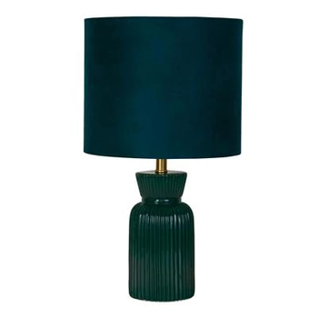 Searchlight Tia asztali lámpa kerámia, szövet, zöld, E14, 60W - EU66033EM