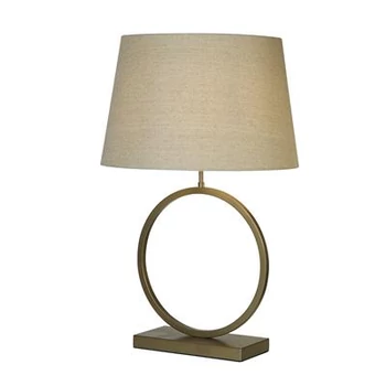 Searchlight Elegant asztali lámpa fém, szövet, bronz, bézs, E27, 60W - EU93102NA