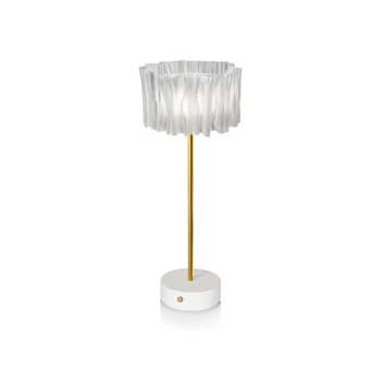 ACCORDÉON asztali lámpa fém, Lentiflex fehér, áttetsző, LED, 2700K, 1,3W, 150lm - ACRT000PRW000BT000EU