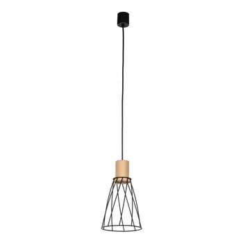 TK Lighting MODESTO függeszték fém, fa, fekete, barna, GU10 - TK-10155