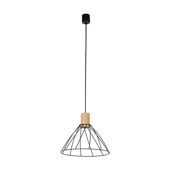 TK Lighting MODESTO függeszték fém, fa, fekete, barna, GU10 - TK-10156