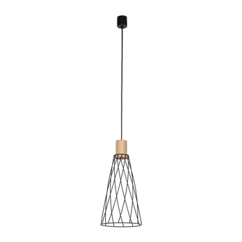 TK Lighting MODESTO függeszték fém, fa, fekete, barna, GU10 - TK-10157