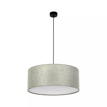 TK Lighting EARTH függeszték fém, szövet, fekete, zöld, E27 - TK-4657