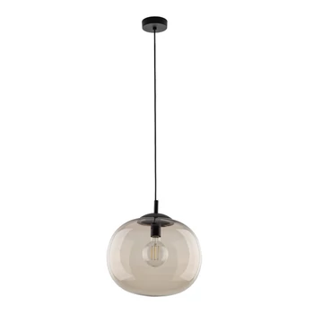 TK Lighting VIBE függeszték fém, üveg, fekete, topáz, E27 - TK-4703