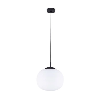 TK Lighting VIBE függeszték fém, üveg, fekete, fehér, E27 - TK-4804