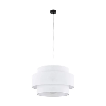TK Lighting CALISTO függeszték fém, szövet, fehér, E27 - TK-5095