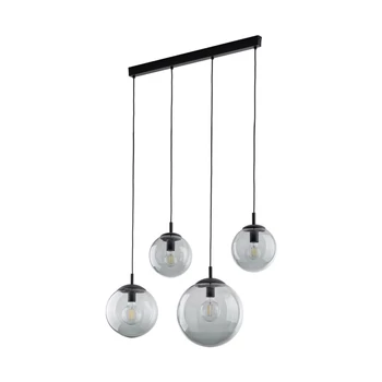 TK Lighting ESME függeszték fém, üveg, fekete, szürke, E27 - TK-5381