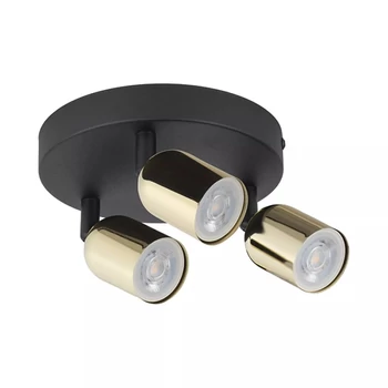 TK Lighting TOP szpot lámpa fém, fekete, arany, GU10 - TK-5618