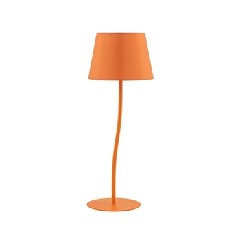 TK Lighting NICOLA asztali lámpa fém, szövet, narancssárga, E27 - TK-6640