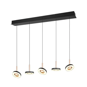 Trio GUANO függeszték fém, akril, nikkel, fekete, barna, fehér, LED, 40W, 2300-3000-4000K, 4250Lm - 334410565