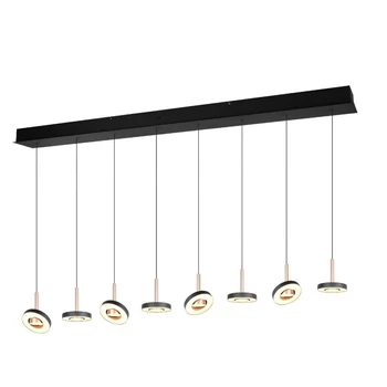 Trio GUANO függeszték fém, akril, nikkel, fekete, barna, fehér, LED, 64W, 2300-3000-4000K, 6800Lm - 334410865