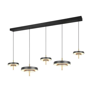 Trio KEATON függeszték fém, akril, fekete, arany, fehér, LED, 50W, 2300-3000-4000K, 5900Lm - 340210580