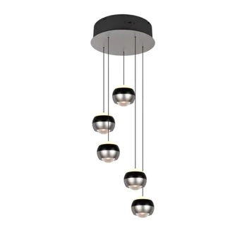 Trio ORBIT függeszték fém, fekete, nikkel, LED, 8W, 960lm, 2300K-3000K-4000K - 344430507