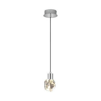 Trio VERANO függeszték fém, kristály, króm, áttetsző, LED, 5.5W, 660lm, 2300K-3000K-4000K - 354510106