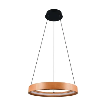 Trio LYNWOOD függeszték fém, fa, akril, fekete, barna, fehér, LED, 28W, 3000K, 3300Lm - 355030130