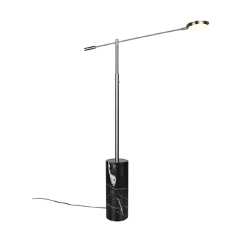 Trio FIORE asztali lámpa márvány, fém, fekete, króm, LED, 10W, 1200lm, 2300K-3000K-4000K - 454610107