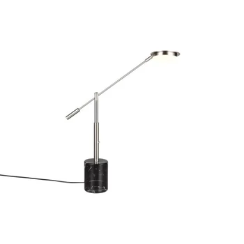 Trio FIORE asztali lámpa márvány, fém, fekete, króm, LED, 10W, 1200lm, 2300K-3000K-4000K - 554610107