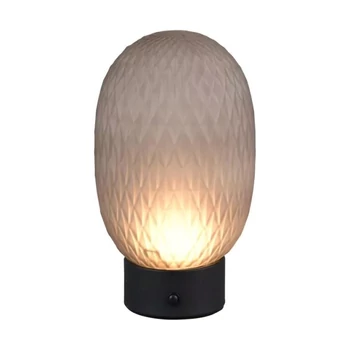 Trio FACETTE asztali lámpa fém, üveg, fekete, szürke, LED, 1W, 140lm, 3000K - 564210154
