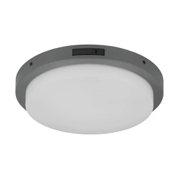 Trio BERMEJO mozgásérzékelős kültéri mennyezet lámpa fém, műanyag, antracit, fehér, LED, 14W, 2300-3000-4000K, 1450Lm, IP54 - 630369142
