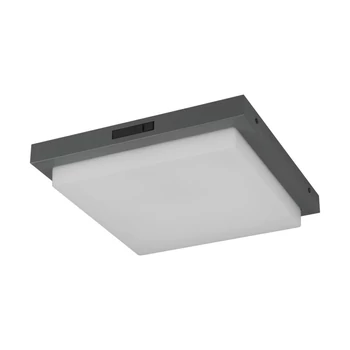 Trio BERMEJO mozgásérzékelős kültéri mennyezet lámpa fém, műanyag, antracit, fehér, LED, 14W, 2300-3000-4000K, 1450Lm, IP54 - 630369242