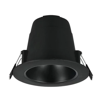 Trio VIRUNGA beépíthető spot fém, műanyag, fekete, LED, 6W, 2300-3000-4000K, 900Lm,IP44 - 635410132