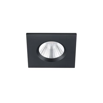 Trio ZAGROS fürdőszobai beépíthető szpot lámpa fém, fekete, LED, 3000K, 5.5W, 345lm, IP65 - 650610132