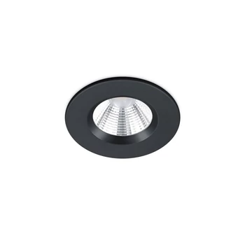 Trio ZENIA fürdőszobai beépíthető szpot lámpa fém, fekete, LED, 3000K, 5.5W, 345lm, IP65 - 680710132