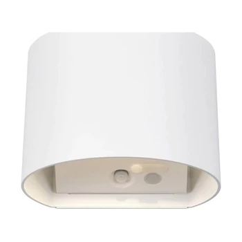 Trio GENIE mozgásérzékelős kültéri fali lámpa fém, fehér, 2W, 3000K, 300Lm, IP44 - R24161631