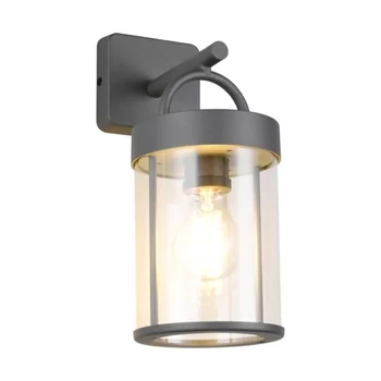 Trio ALMERIA kültéri fali lámpa fém, műanyag, antracit, áttetsző. E27, IP44 - R26476142