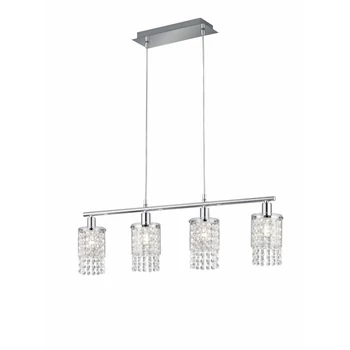 Trio POSH függeszték fém, üveg, króm, áttetsző, E14 - R30764006