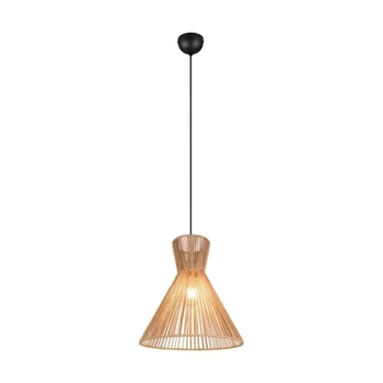 Trio ROSALIE függeszték fém, papír, fekete, barna, E27 - R36191036