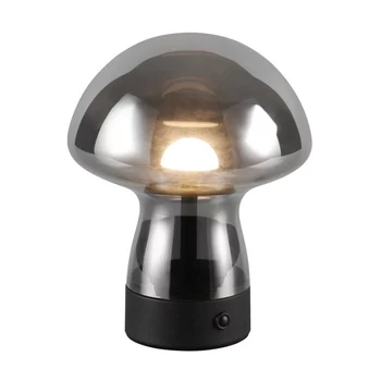 Trio DOOLEY asztali lámpa fém, üveg, fekete, szürke, LED, 1W, 140lm, 3000K - R54981154