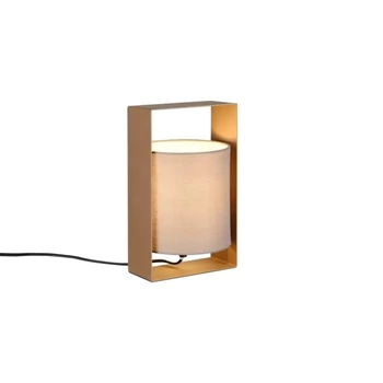 Trio PAIL asztali lámpa fém, szövet, kávé, taupe, E27 - R55751065