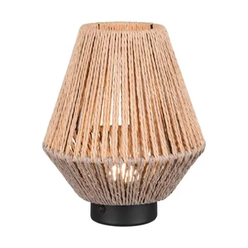 Trio LIRA asztali lámpa fém, papír, fekete, barna, LED, 1W, 140lm, 3000K - R55991126