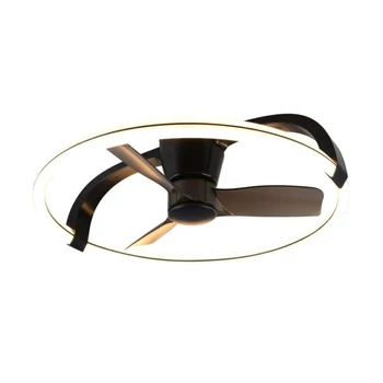 Trio STOCKHOLM ventilátoros lámpa műanyag, fekete, LED, 37W, 4300lm, 2700K-6500K - R64262132