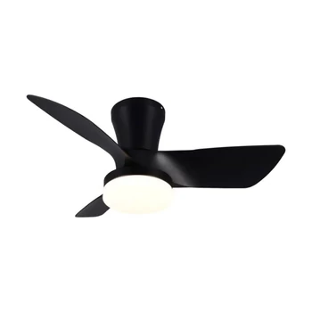 Trio RANDERS ventilátoros lámpa műanyag, fekete, LED, 20W, 2500lm, 2700K-6000K - R64412132