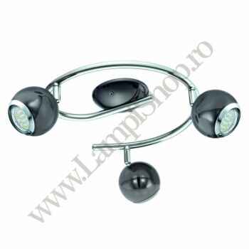Eglo BIMEDA spot lámpa, GU10-LED foglalattal, fényforrás tartozék, IP20 acél fekete nikkel-króm test | 31007