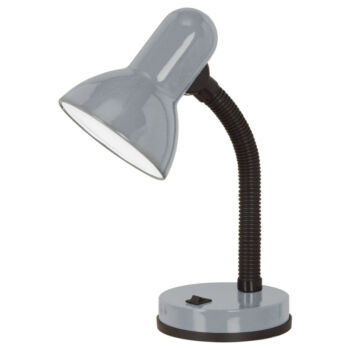 Eglo BASIC 1 asztali lámpa, E27 foglalattal, fényforrás nem tartozék, IP20 fém-műanyag ezüst test | 90977