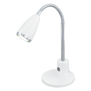 Eglo FOX asztali lámpa, GU10-LED foglalattal, fényforrás tartozék, IP20 acél fehér-króm test | 92872