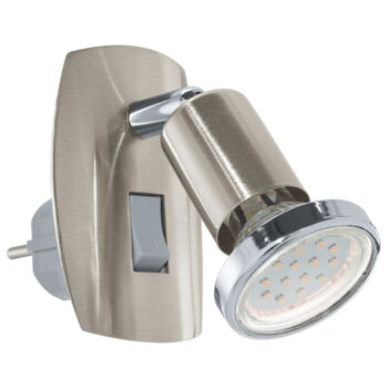 Eglo MINI 4 spot lámpa, GU10-LED foglalattal, fényforrás tartozék, IP20 acél szatén nikkel-króm test | 92924